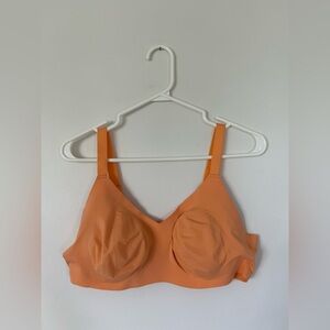 NWOT Knix Bra Size 7 Melon Orange Thin Strap Padded VNeck Adjustable Performance